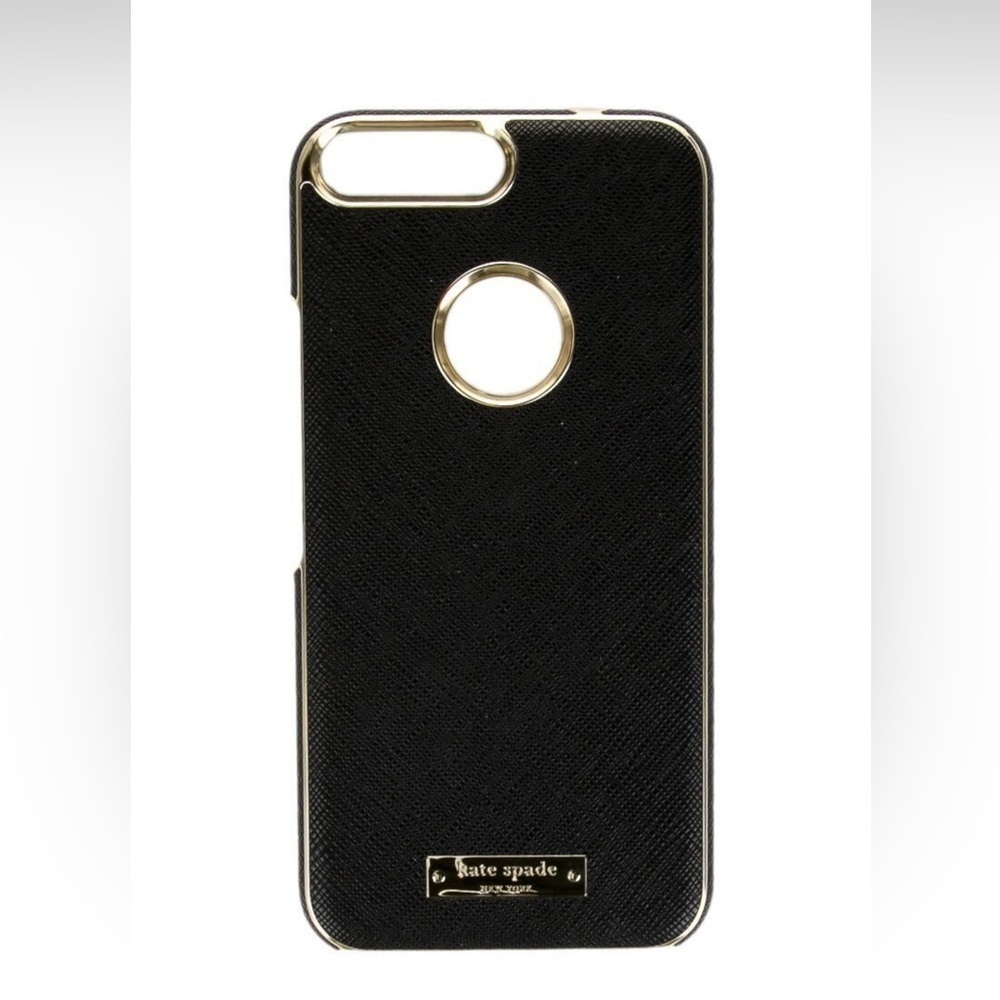 KATE SPADE Black Leather Pixel XL Wrap Case NEW